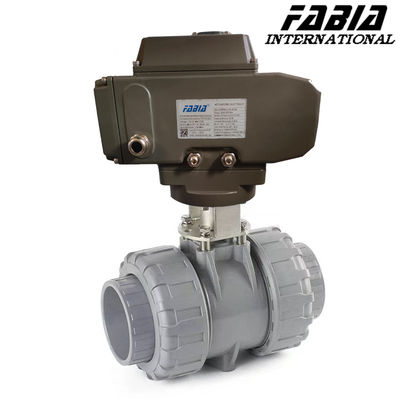 Elektryczny podwyższony ciśnienie podwójne polecenie Soft Seal PVC zawór kulkowy 1000 PSI